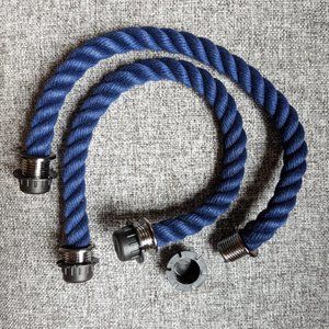 O bag Short handle blue rope
